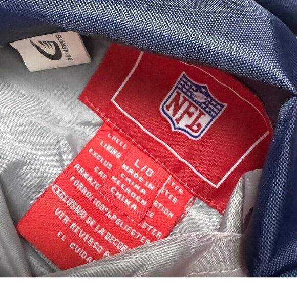 NEW ENGLAND PATRIOTS REVERSIBLE Fleece Waterproof NFL Football Jacket Mens Large - Picture 6 of 7